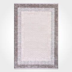 Cream Area Rug – Machine Made Rug with 8mm Pile Height & Anti Slip Backing