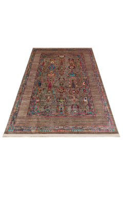 Green Cotton Area Rug – Machine Made Rug | Antique Pattern Carpet | Non Slip Design