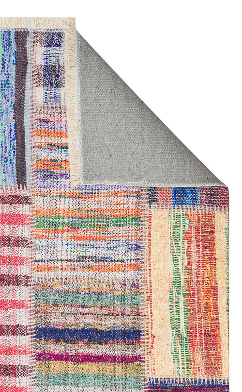Patchwork Area Rug - Machine Made Rug with Soft Texture, Washable & Anti Slip