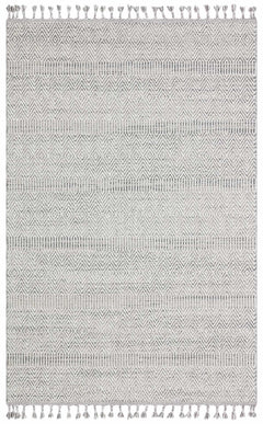 Grey Geometric Jute Rug - Machine Made Area Rug | Dust Free Soft Texture Carpet