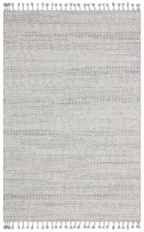 Grey Geometric Jute Rug - Machine Made Area Rug | Dust Free Soft Texture Carpet