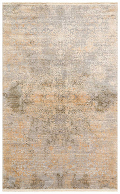 Vintage Area Rug – Gold Machine Made Rug | Modern Living Room Carpet, Soft Texture