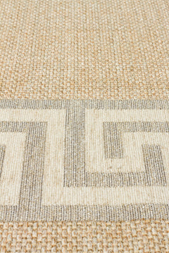 Cotton Kilim Rug – Beige Geometric Woven Flatweave Area Rug Non Slip