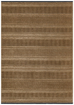 Modern Area Rug – Machine Made Carpet Brown Geometric Style Washable Floor Covering