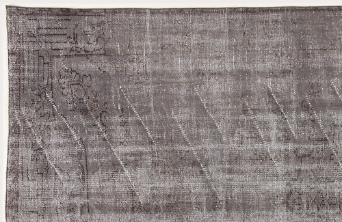 Atina Grey Vintage Wool Handmade Area Rug 5'7" x 9'5"