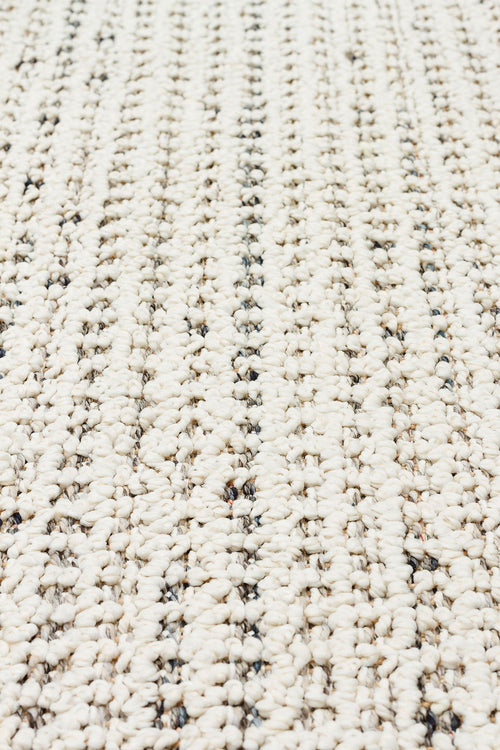 Jute Area Rug - Modern Machine Made Cream Jute Carpet With Soft Texture