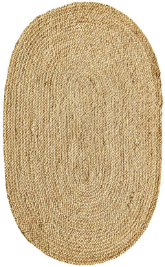 Modern Jute Rug - Beige Hand Woven Natural Fiber Carpet | Dust Free, Easy Clean