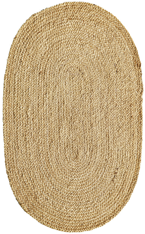 Modern Jute Rug - Beige Hand Woven Natural Fiber Carpet | Dust Free, Easy Clean