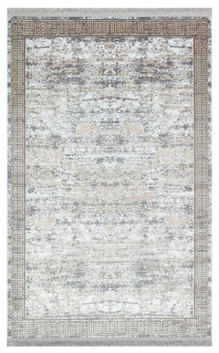 Machine Made Area Rug – Beige Classic Woven Carpet With Soft Texture