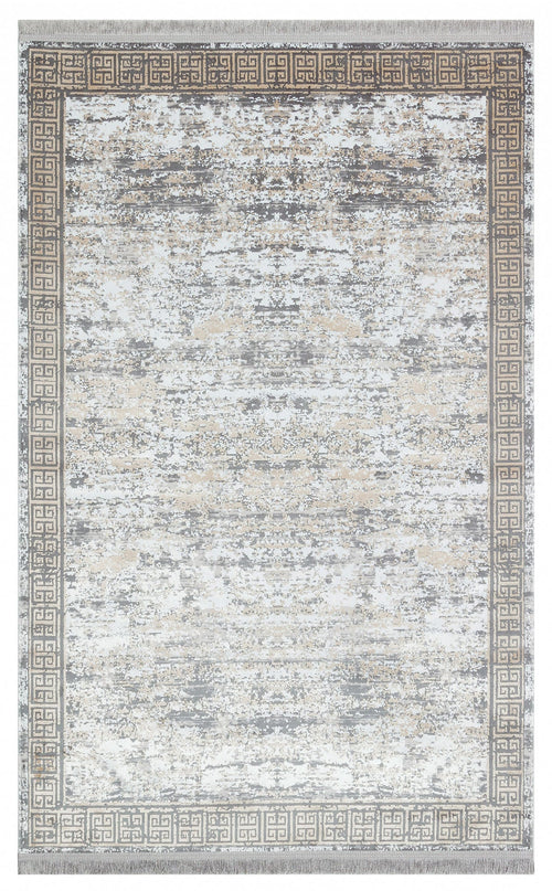Machine Made Area Rug – Beige Classic Woven Carpet With Soft Texture