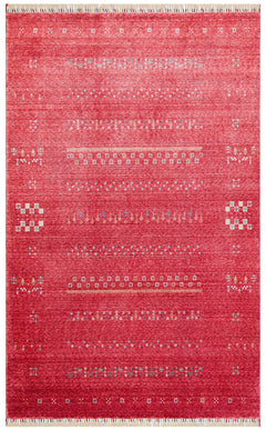 Benevento Red Modern Viscose Handmade Rug