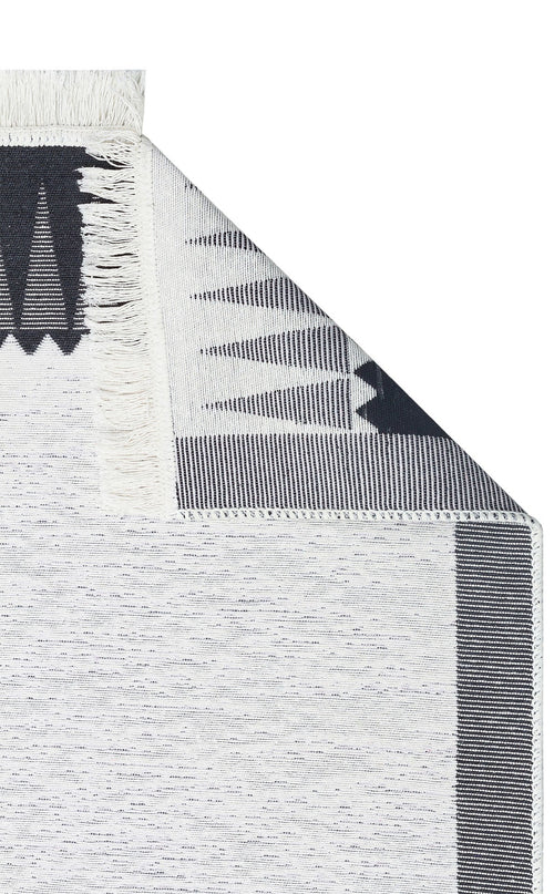 Cotton Kilim Rug – Geometric Modern Woven Double Sided Flatweave Carpet