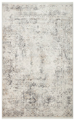 Vintage Area Rug – Machine Made Rug | Cream Flatweave Dustproof Soft Textured Carpet