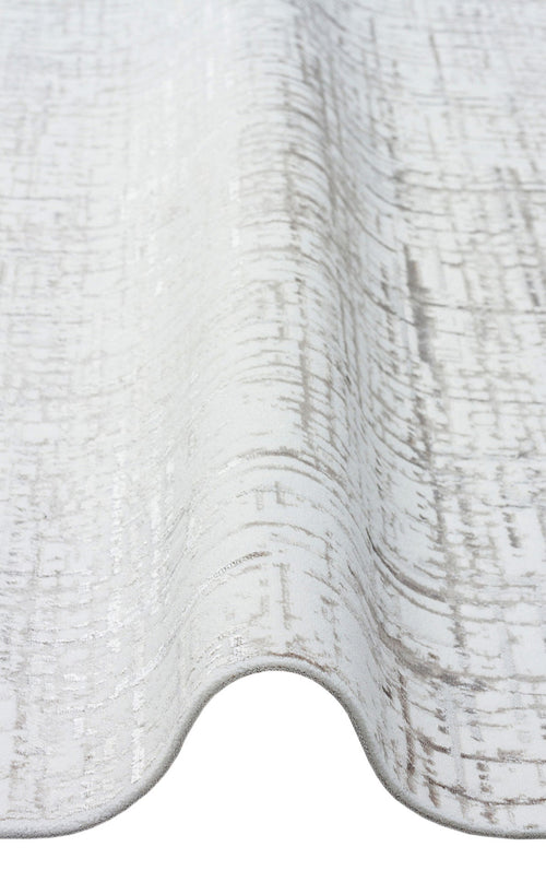 Modern Area Rug - Machine Made Cream Rug With Washable Non Slip Soft Texture