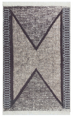 Geometric Cotton Kilim - Modern Woven Rug | Washable Double Sided Flatweave