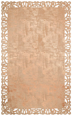 Modern Leather Rug – Washable Non Slip Copper Artificial Leather Carpet