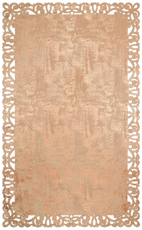 Modern Leather Rug – Washable Non Slip Copper Artificial Leather Carpet