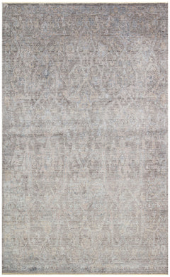 Ushak Grey Rug – Handmade Flatweave Rug | Overdyed Classic Grey Carpet, Anti Slip