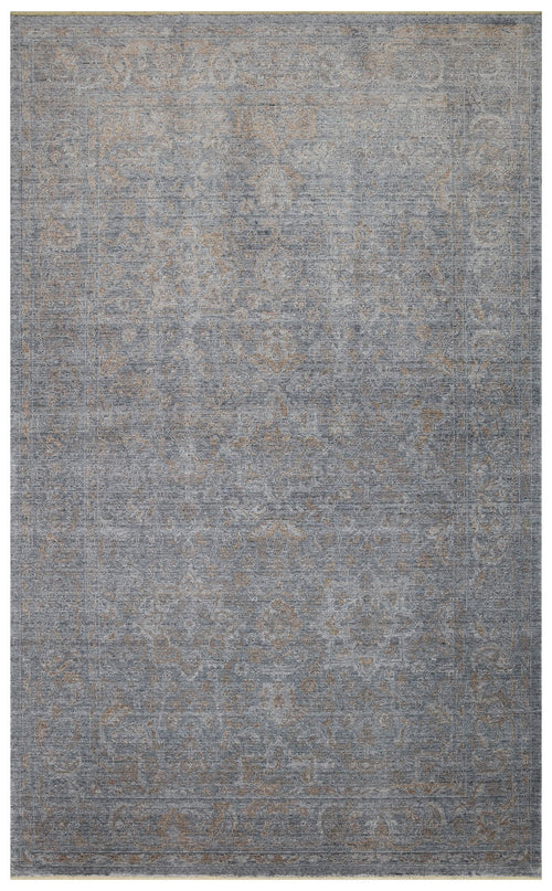 Vintage Ushak Rug – Grey Overdyed Handwoven Carpet with Soft Texture