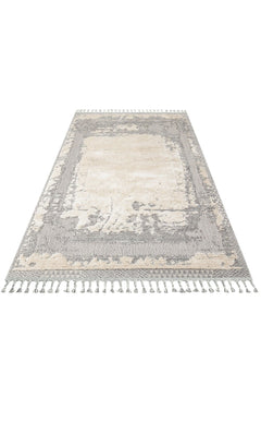 Modern Machine Made Rug - Cream Area Rug | Soft Texture, Dust Free Carpet