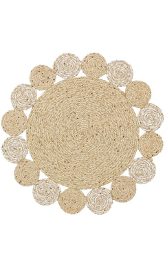 Cary Beige Modern Cotton Jute Rug