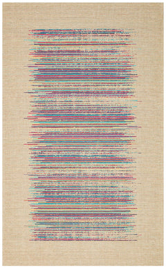 Feldkirchen bei Graz Beige Striped Cotton Kilim