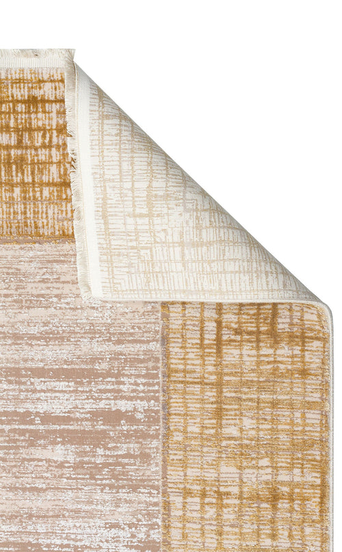Classic Beige Area Rug – Overdyed Textured Carpet | Machine Made Rug, Soft Texture