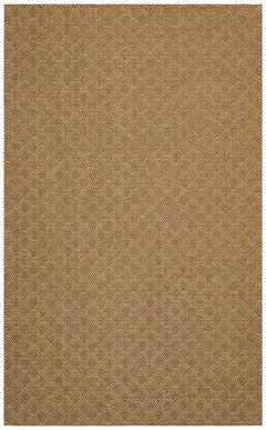 Cotton Kilim Rug - Brown Geometric Kilim Carpet | Non Slip, Easy Clean, Soft Texture