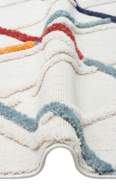 Scandinavian Geometric Rug – Modern Area Rug with Ethnic Pattern Carpet Design