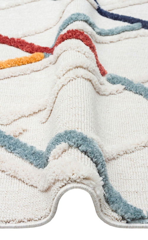 Scandinavian Geometric Rug – Modern Area Rug with Ethnic Pattern Carpet Design