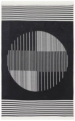 Reichenau White Geometric Cotton Kilim