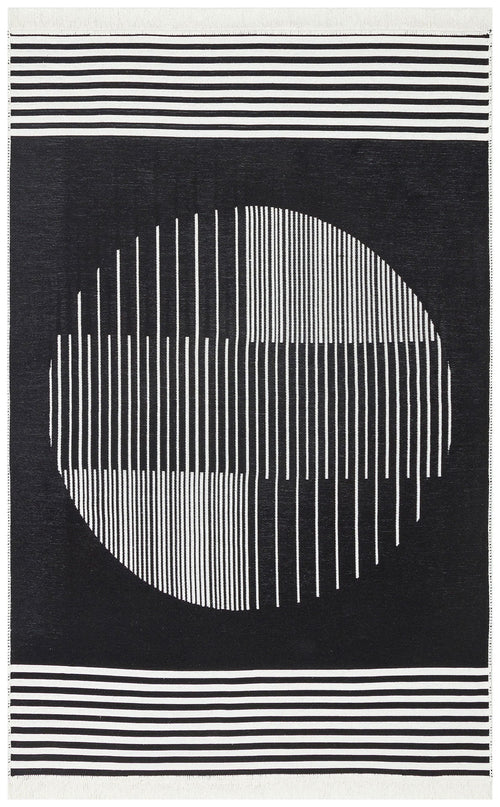 Reichenau White Geometric Cotton Kilim