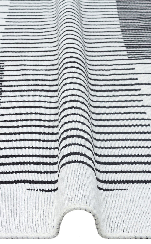 Reichenau White Geometric Cotton Kilim