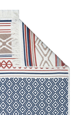 Cotton Kilim Rug - Geometric Modern Woven Double Sided Washable Area Rug