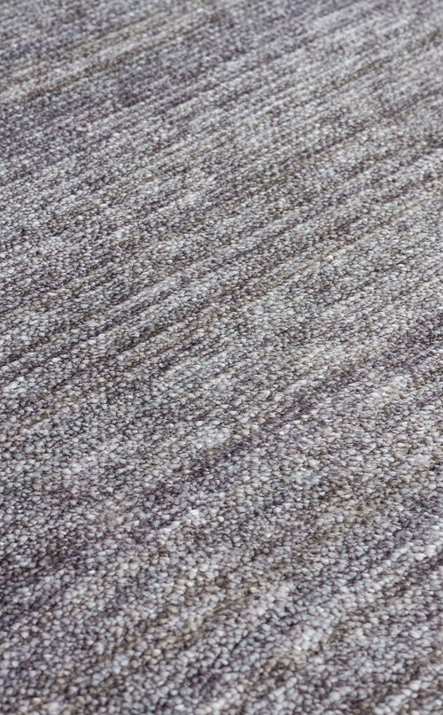 Modern Ushak Rug – Anthracite Handmade Flatweave Area Carpet with Soft Texture