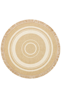 Cream Striped Wool Rug – Machine Made Area Rug | Non Slip, Soft Texture Carpet