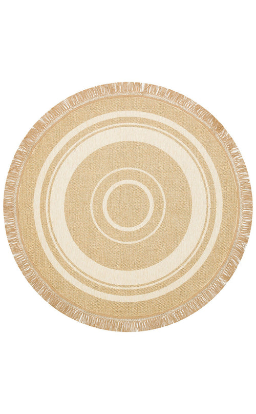 Cream Striped Wool Rug – Machine Made Area Rug | Non Slip, Soft Texture Carpet