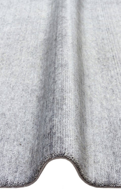 Modern Ushak Rug – Overdyed Grey Flatweave Carpet With Soft Texture