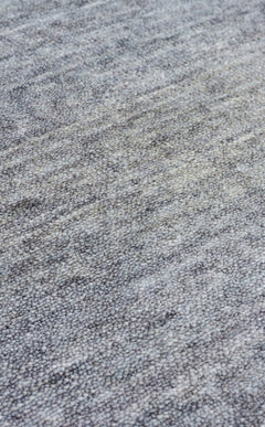 Modern Ushak Rug – Overdyed Grey Flatweave Carpet With Soft Texture