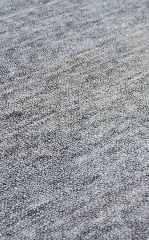 Modern Ushak Rug – Overdyed Grey Flatweave Carpet With Soft Texture