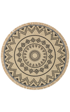 Cotton Kilim Rug – Black Geometric Flatweave Kilim Style Non Slip Floor Rug