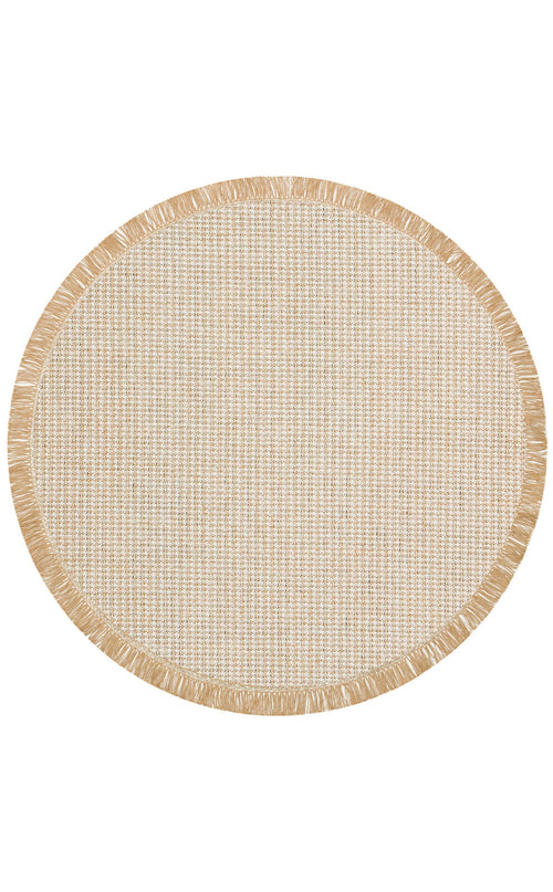 Modern Round Cotton Kilim - Non Slip Flatweave Rug With Soft Texture