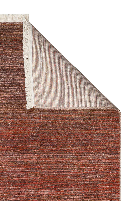 Modern Machine Made Rug – Brown Area Rug With Non Slip Flatweave Texture