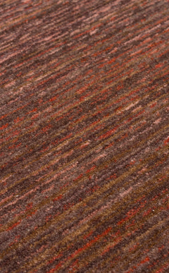 Modern Machine Made Rug – Brown Area Rug With Non Slip Flatweave Texture