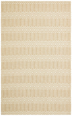 Cotton Kilim Rug – Beige Geometric Flatweave Carpet | Non Slip, Easy Clean