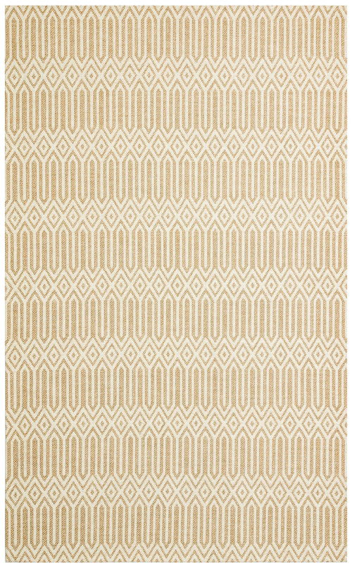 Cotton Kilim Rug – Beige Geometric Flatweave Carpet | Non Slip, Easy Clean