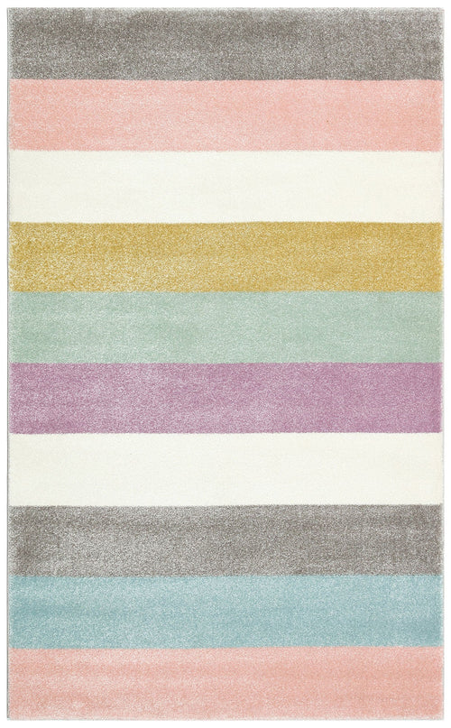 Nuziders Pink Striped Kids Rug