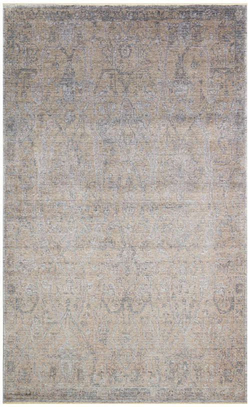 Vintage Ushak Rug - Beige Overdyed Flatweave Carpet | Soft Texture, Dust Resistant