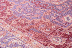 Pink Cotton Area Rug – Classic Chenille Digital Print Carpet with Anti-Slip Backing