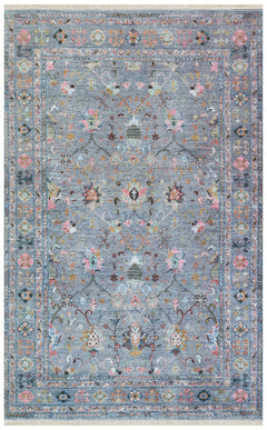 Vintage Kilim Rug – Blue Kilim Rug Washable Non Slip Flatweave Carpet